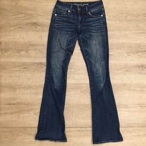 American Eagle Kickboot Blue Jeans size 0 Regular